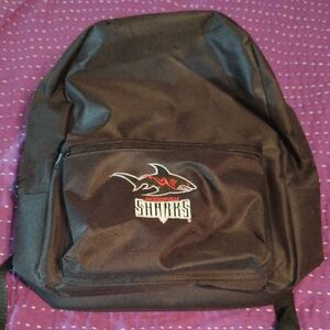 Jacksonville Sharks' Black Backpack with Shark Logo - Like New - Never Used